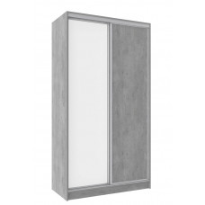 Шкаф-купе двухдверный с зеркалом 1200 Домашний Atelier светлый