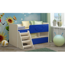 Детская кровать Юниор-3 МДФ, тёмно-синий (700х1400)
